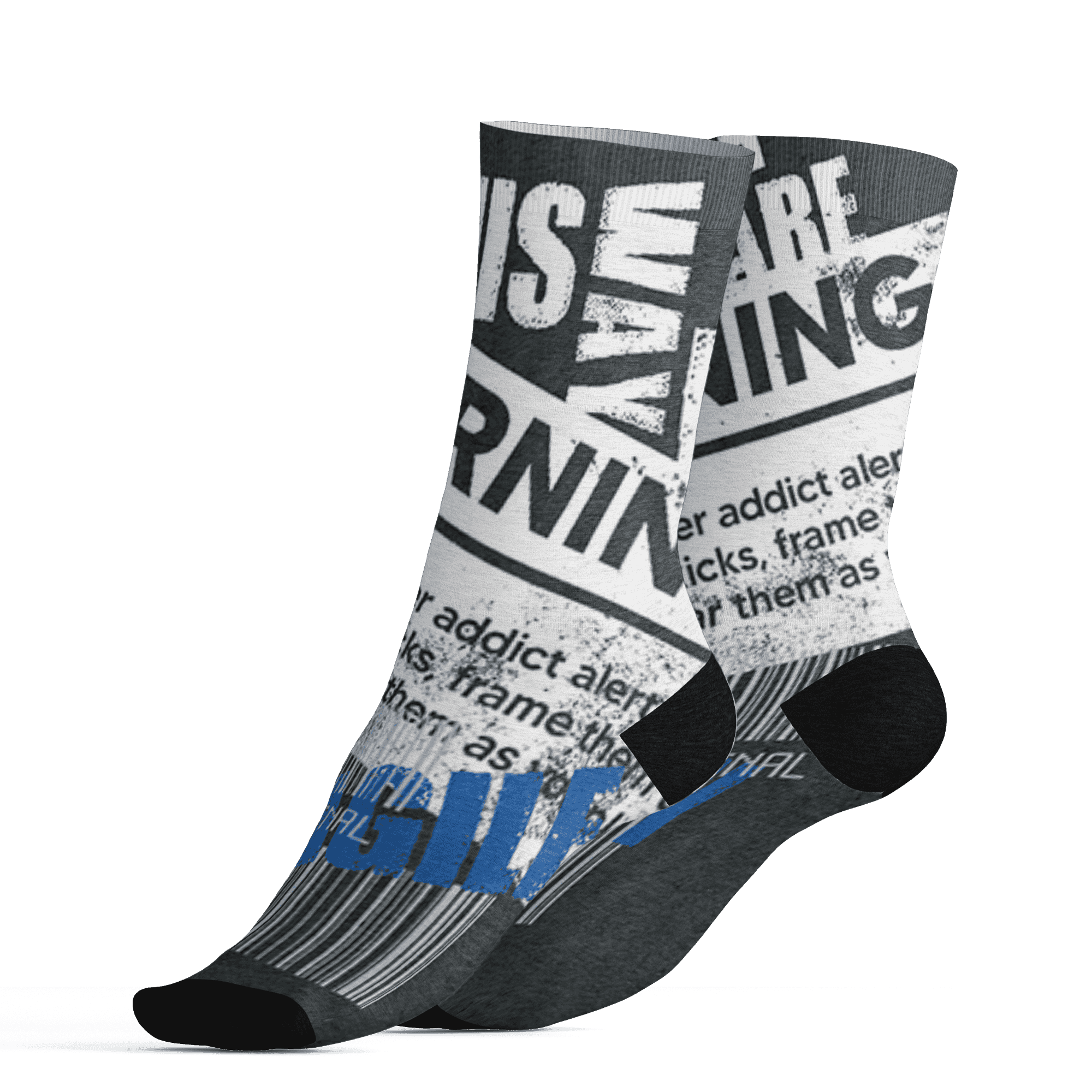 Low Space Jamz 11s Socks Match Sneaker Addict 3D All-Over Print Warning - NastyJamz