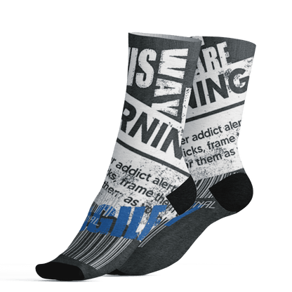 Low Space Jamz 11s Socks Match Sneaker Addict 3D All-Over Print Warning - NastyJamz