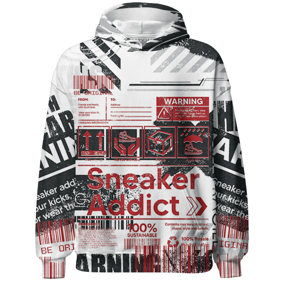 Retro Red Taxi 12s Sweatshirt Match Sneaker Addict 3D All-Over Print - NastyJamz