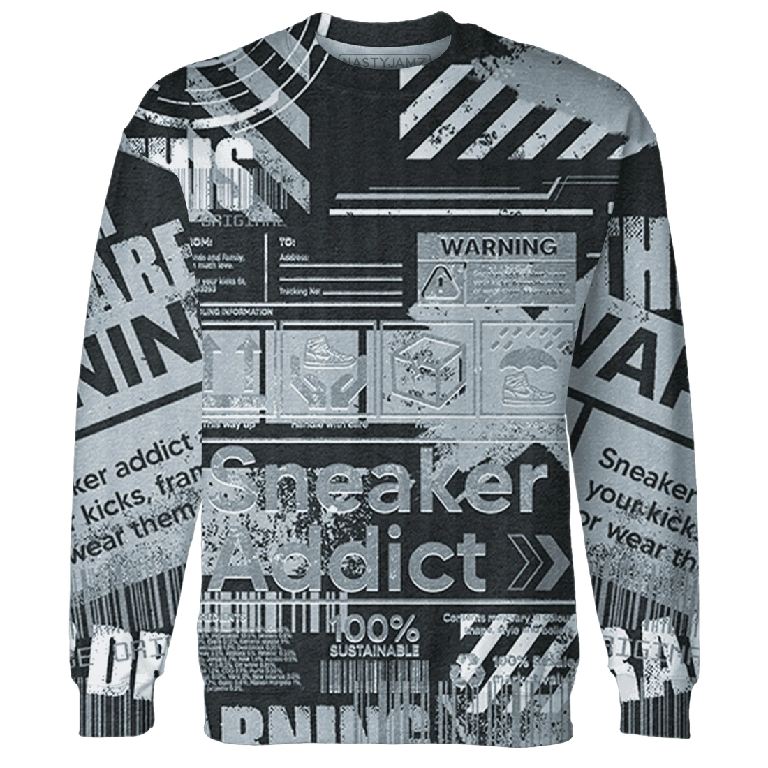 Wolf-Grey-12s-Sweatshirt-Match-Sneaker-Addict-3D-Warning