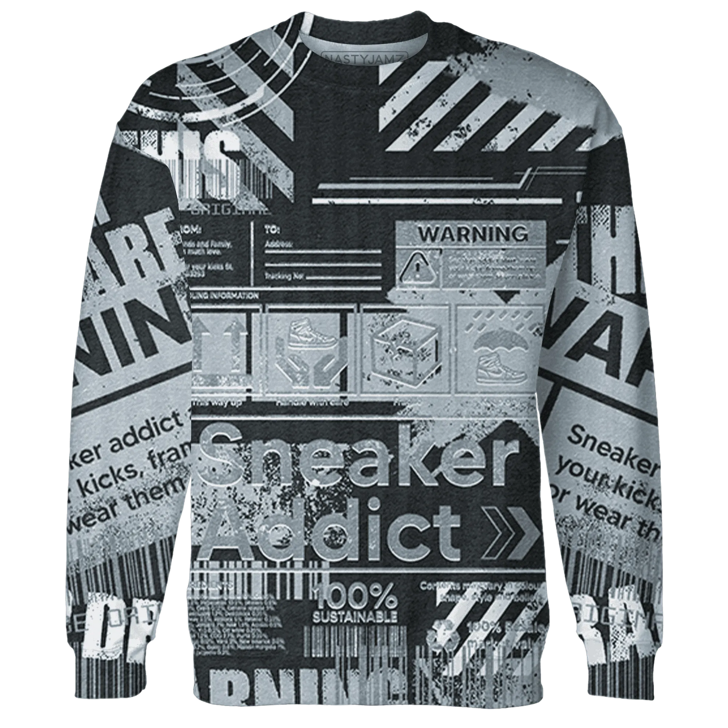 Wolf-Grey-12s-Sweatshirt-Match-Sneaker-Addict-3D-Warning