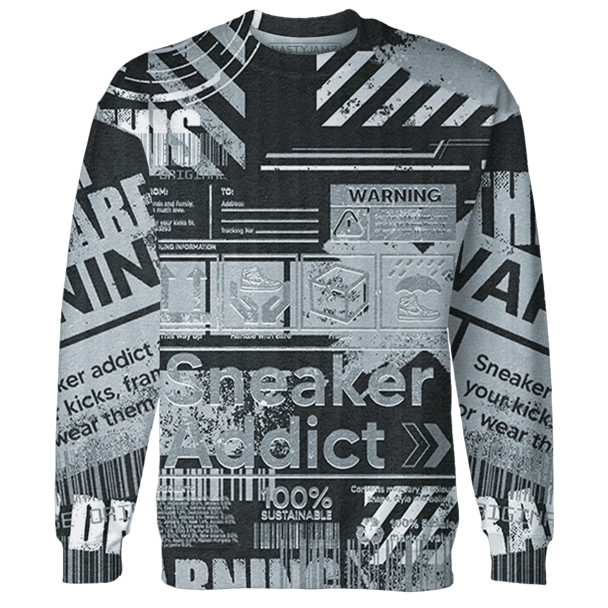 Wolf-Grey-12s-Sweatshirt-Match-Sneaker-Addict-3D-Warning