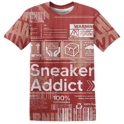 Dune Red 13s T Shirt Match Sneaker Addict 3D All-Over Print Warning - NastyJamz