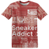 Dune Red 13s T Shirt Match Sneaker Addict 3D All-Over Print Warning - NastyJamz