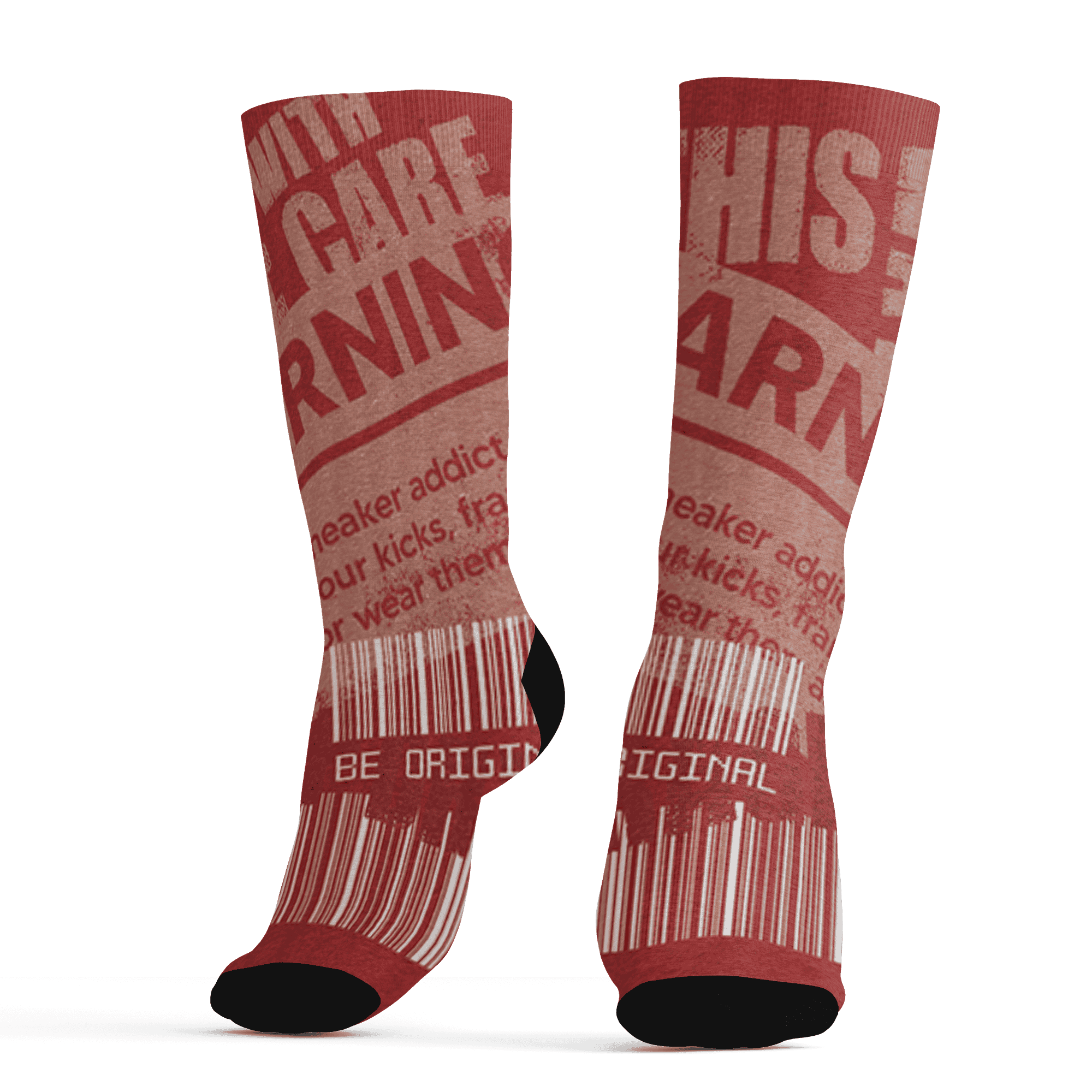 Dune Red 13s Socks Match Sneaker Addict 3D All-Over Print Warning - NastyJamz