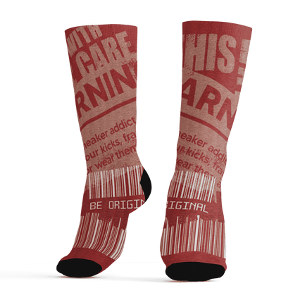Dune Red 13s Socks Match Sneaker Addict 3D All-Over Print Warning - NastyJamz