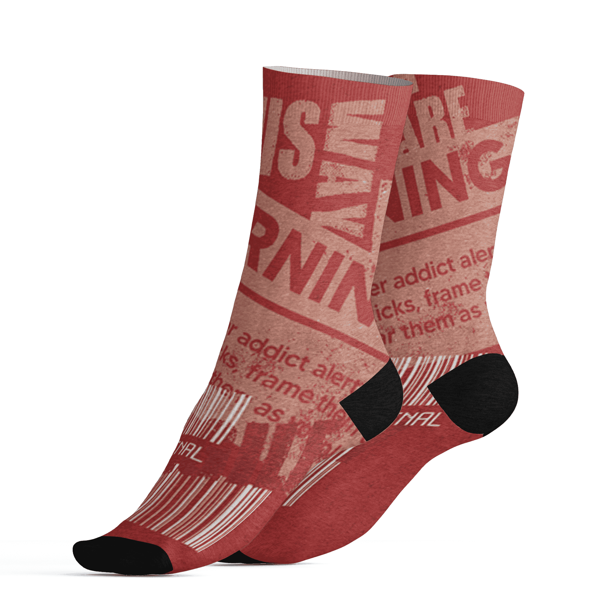 Dune Red 13s Socks Match Sneaker Addict 3D All-Over Print Warning - NastyJamz