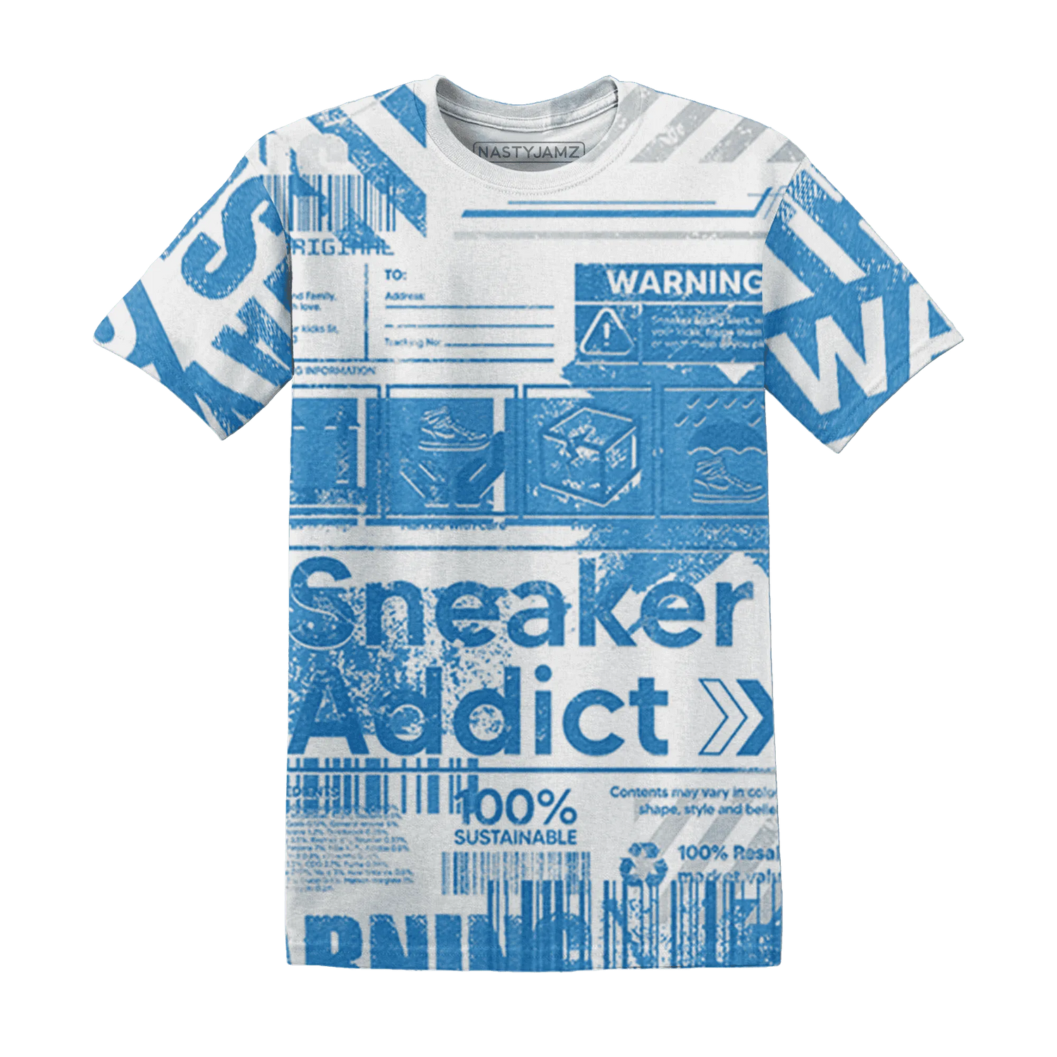 Carolina-Blue-Univercitii-17s-T-Shirt-Match-Sneaker-Addict-3D-Warning