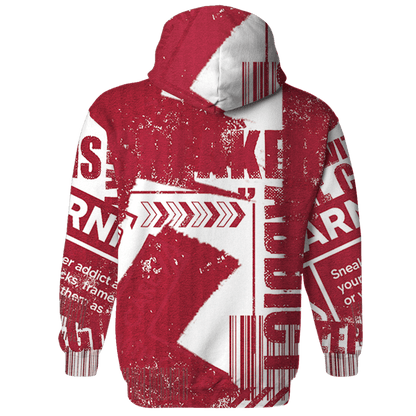 High 85 Metallic Burgundy 1s Hoodie Match Sneaker Addict 3D All-Over Print Warning - NastyJamz