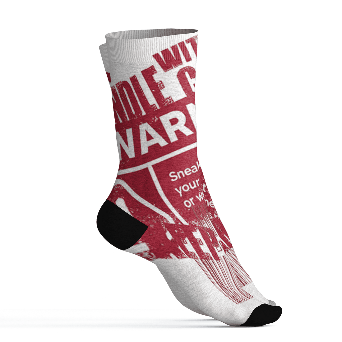 High 85 Metallic Burgundy 1s Socks Match Sneaker Addict 3D All-Over Print Warning - NastyJamz