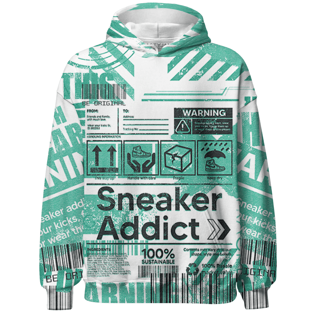 High OG Green Glow 1s Sweatshirt Match Sneaker Addict 3D All-Over Print - NastyJamz