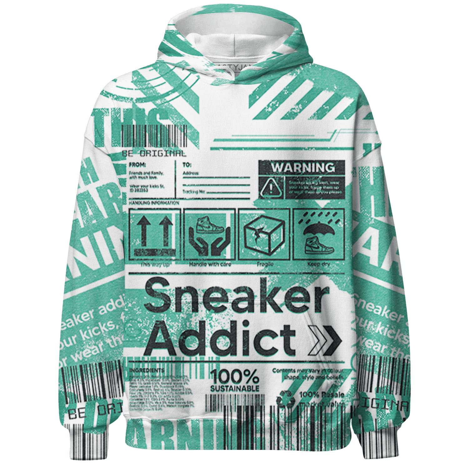 High OG Green Glow 1s Sweatshirt Match Sneaker Addict 3D All-Over Print - NastyJamz