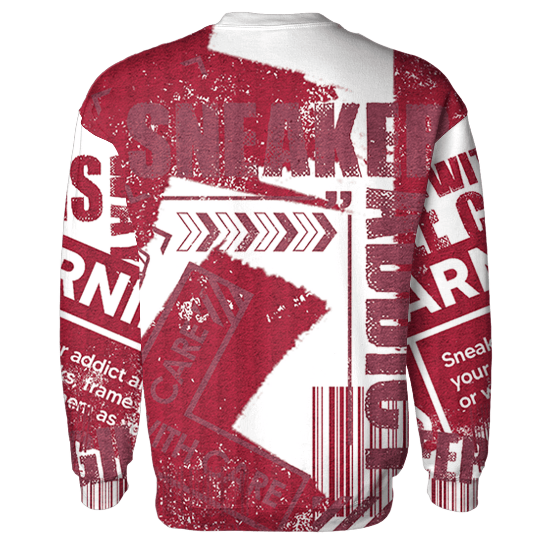 High White Team Red 1s Sweatshirt Match Sneaker Addict 3D All-Over Print Warning - NastyJamz