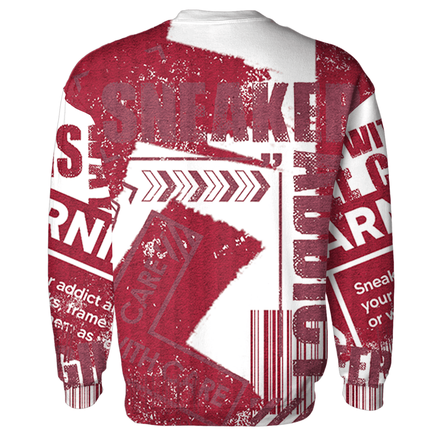 High White Team Red 1s Sweatshirt Match Sneaker Addict 3D All-Over Print Warning - NastyJamz