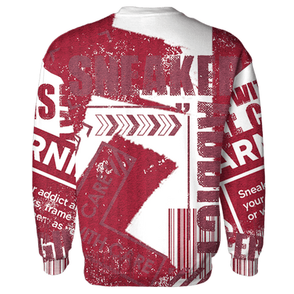 High White Team Red 1s Sweatshirt Match Sneaker Addict 3D All-Over Print Warning - NastyJamz