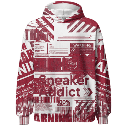 High White Team Red 1s Hoodie Match Sneaker Addict 3D All-Over Print Warning - NastyJamz