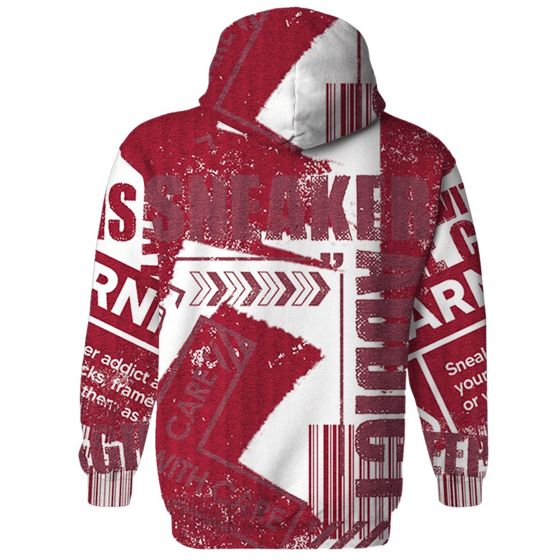 High White Team Red 1s Hoodie Match Sneaker Addict 3D All-Over Print Warning - NastyJamz