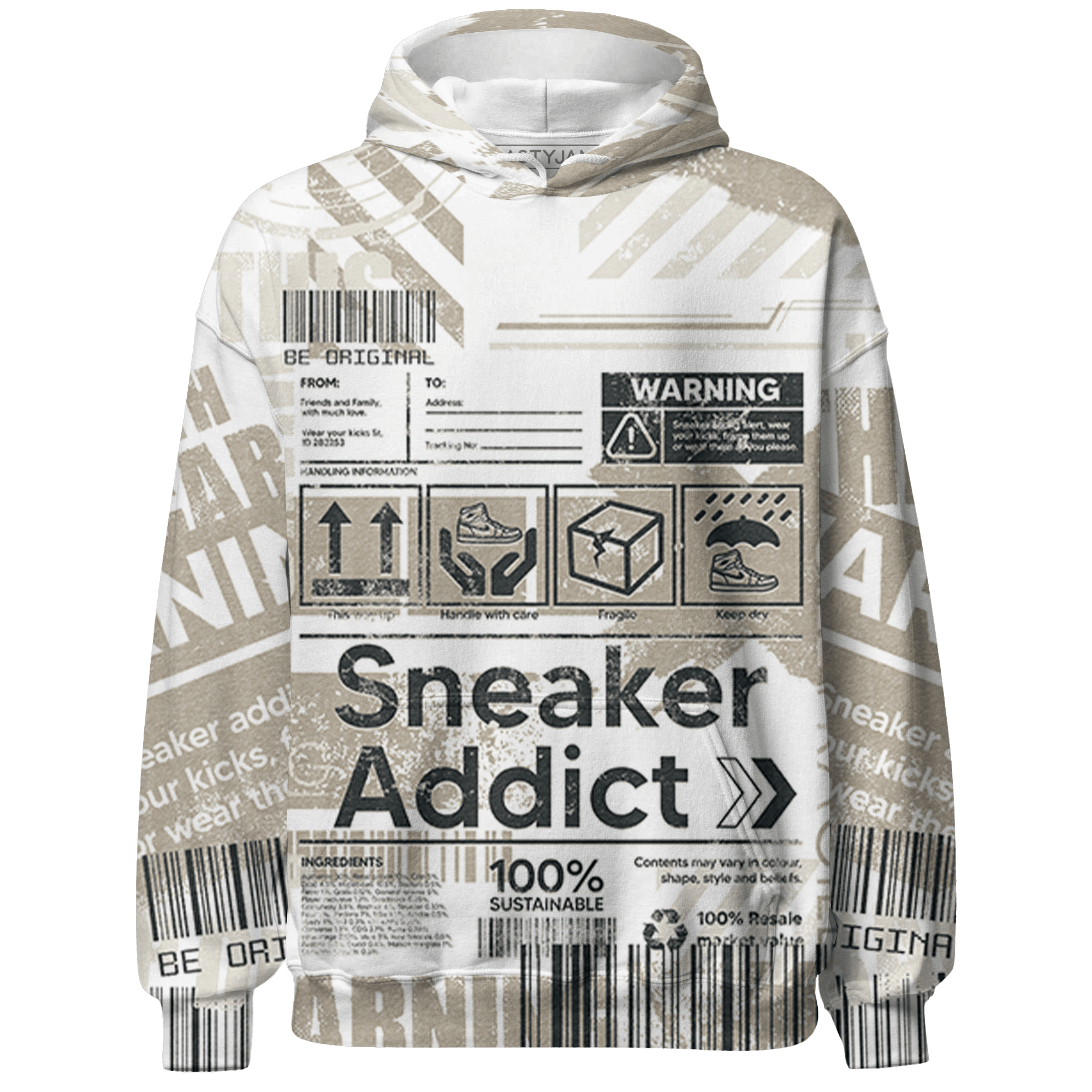 Latte 1s Sweatshirt Match Sneaker Addict 3D All-Over Print - NastyJamz