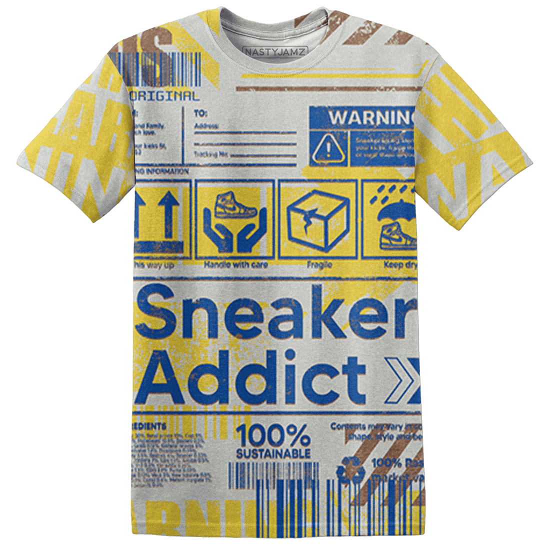Low OG Canary TVSC 1s T Shirt Match Sneaker Addict 3D All-Over Print Warning - NastyJamz