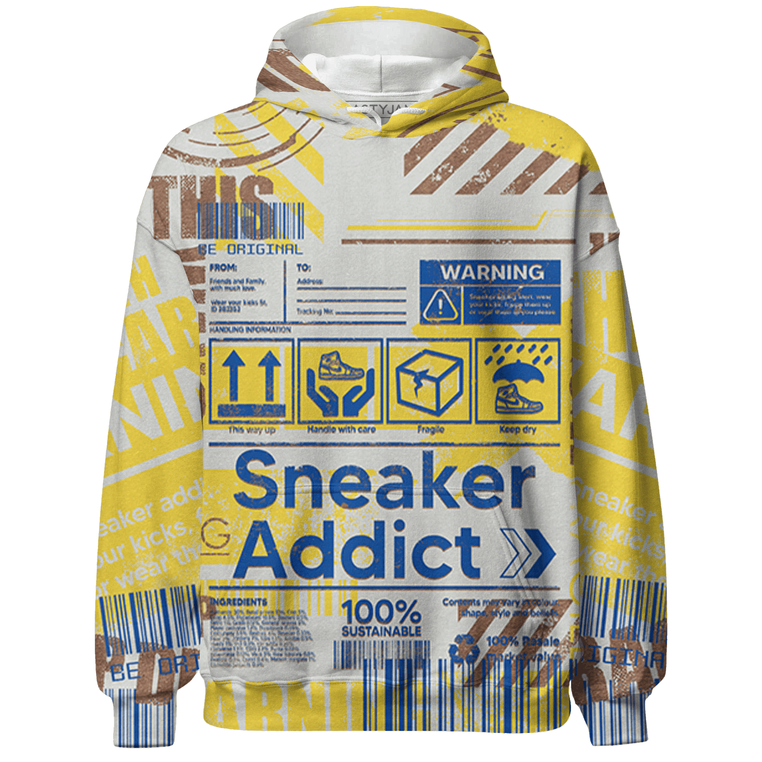 Low OG Canary TVSC 1s Hoodie Match Sneaker Addict 3D All-Over Print Warning - NastyJamz
