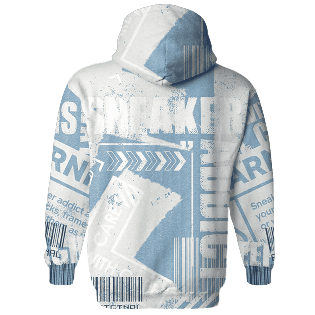 Mid Diffused Blue Grey 1s Hoodie Match Sneaker Addict 3D All-Over Print Warning - NastyJamz