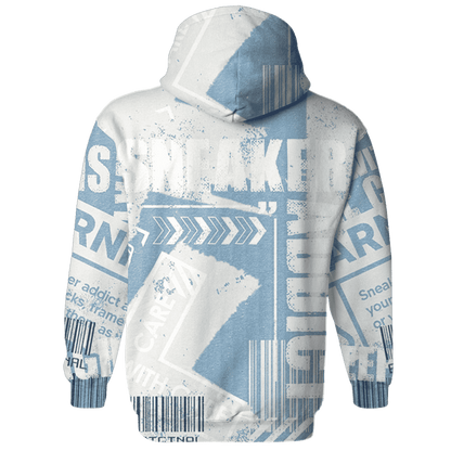 Mid Diffused Blue Grey 1s Hoodie Match Sneaker Addict 3D All-Over Print Warning - NastyJamz