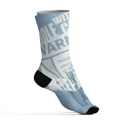Mid Diffused Blue Grey 1s Socks Match Sneaker Addict 3D All-Over Print Warning - NastyJamz