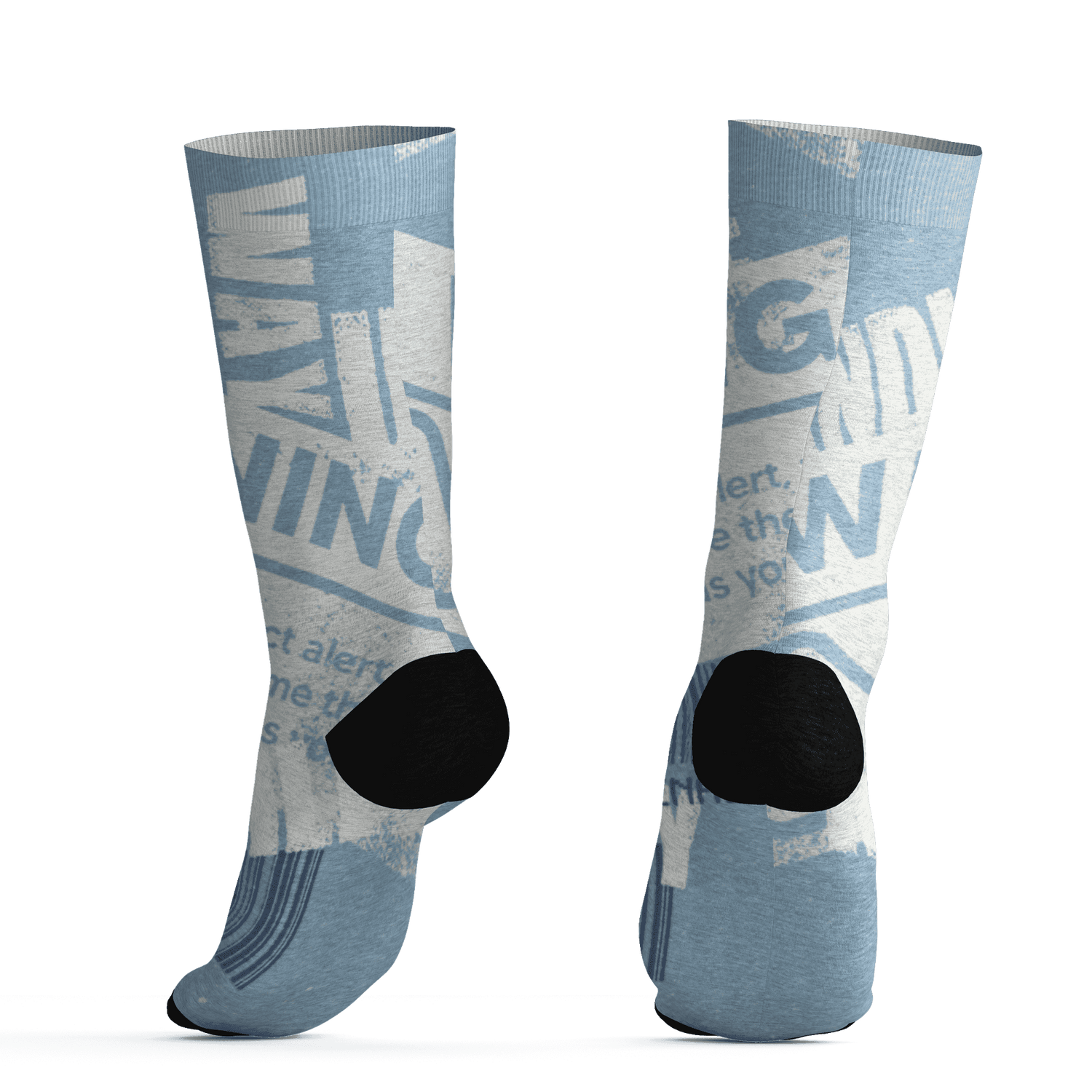 Mid Diffused Blue Grey 1s Socks Match Sneaker Addict 3D All-Over Print Warning - NastyJamz