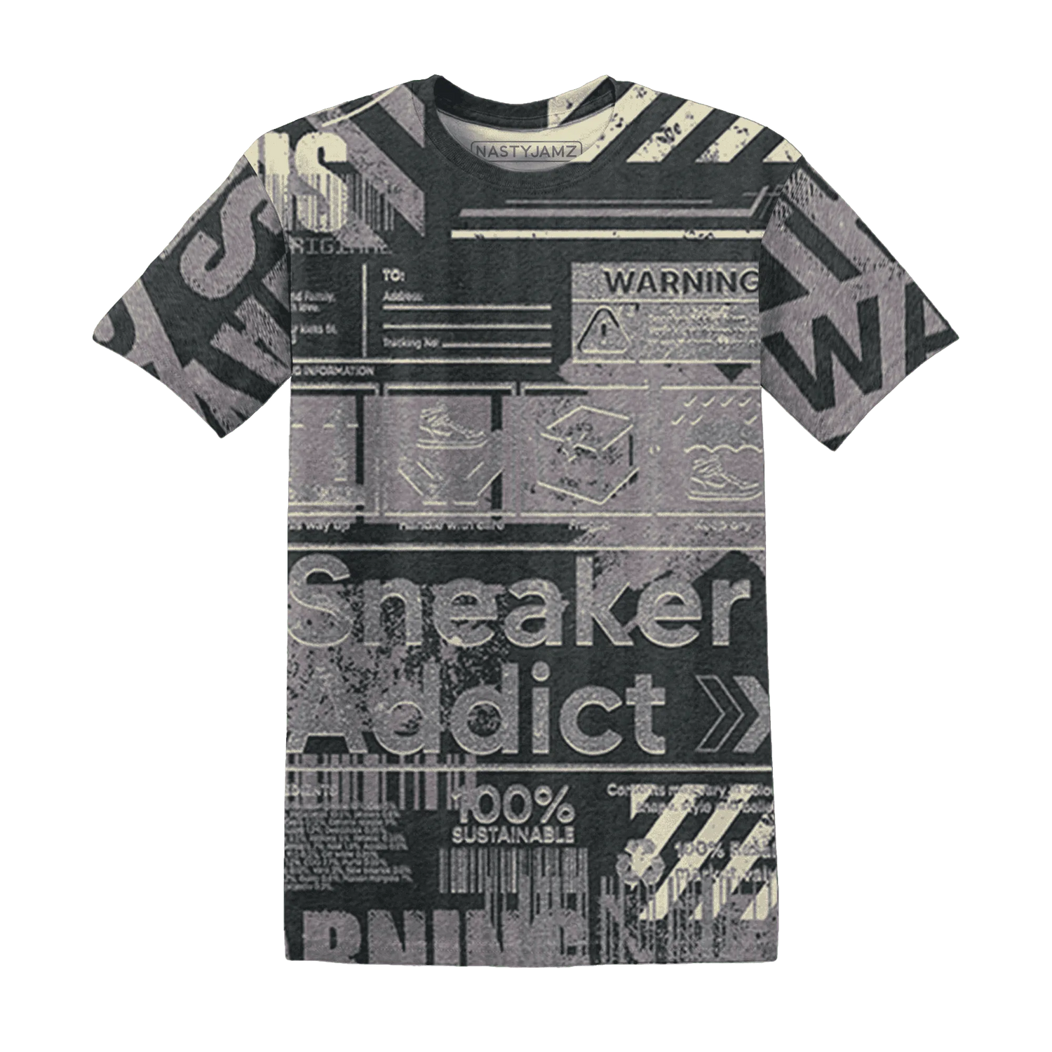 Black-Violet-Ore-3s-T-Shirt-Match-Sneaker-Addict-3D-Warning