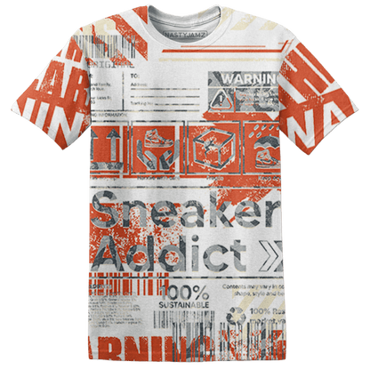 Georgia Peach 3s T Shirt Match Sneaker Addict 3D All-Over Print Warning - NastyJamz