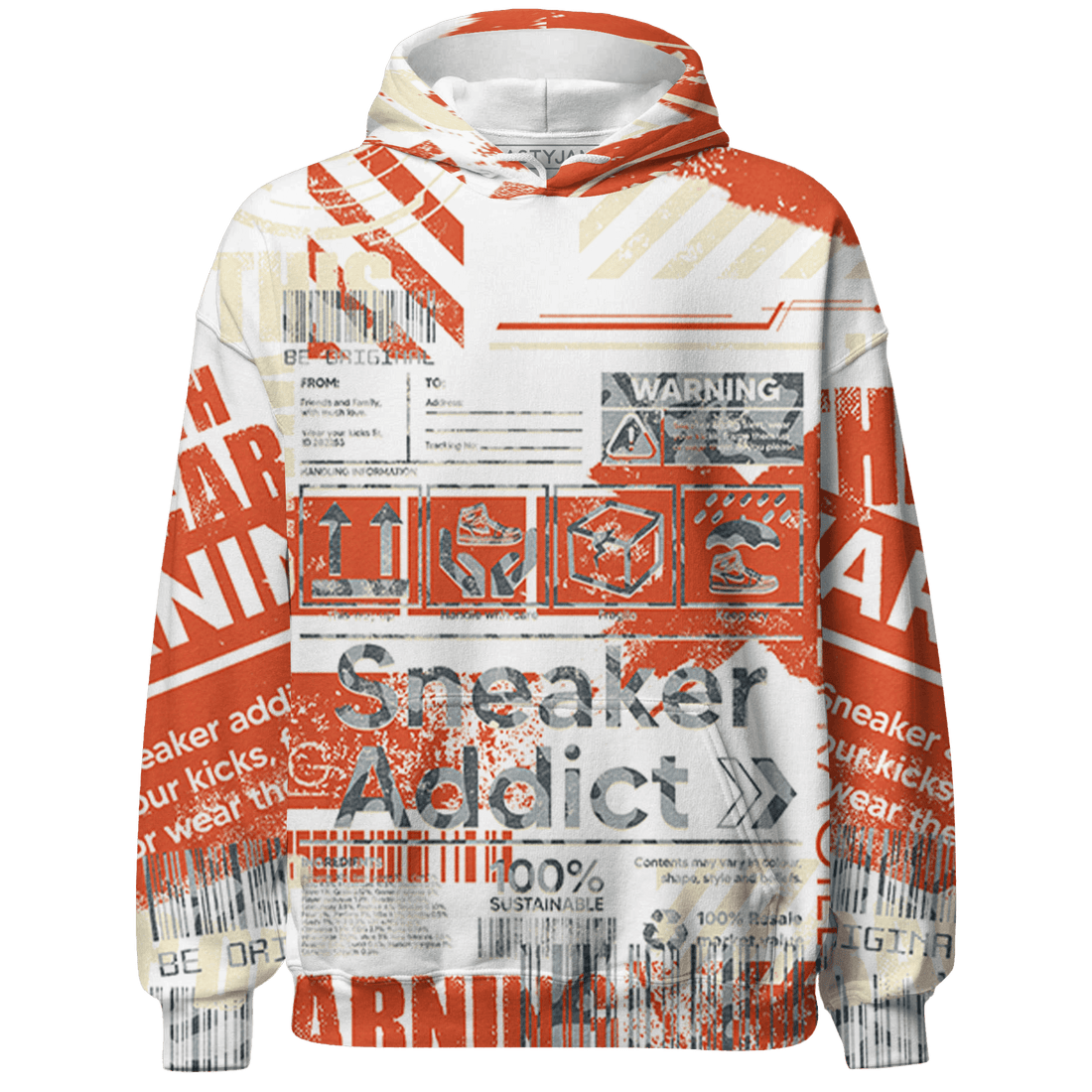 Georgia Peach 3s Sweatshirt Match Sneaker Addict 3D All-Over Print - NastyJamz