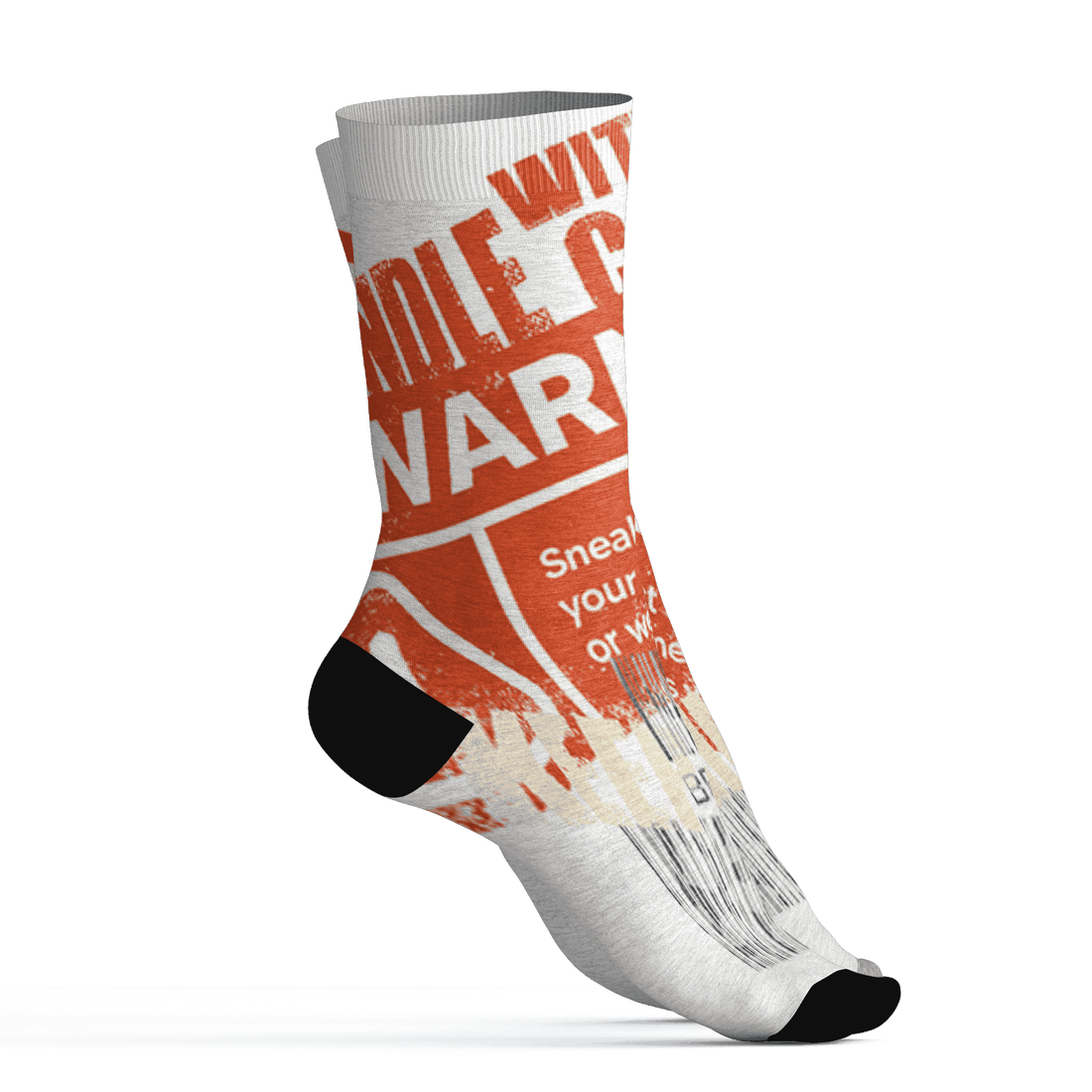 Georgia Peach 3s Socks Match Sneaker Addict 3D All-Over Print Warning - NastyJamz
