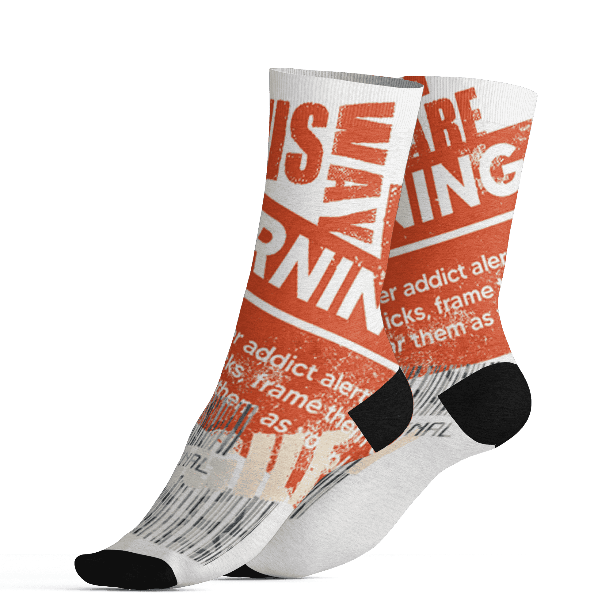Georgia Peach 3s Socks Match Sneaker Addict 3D All-Over Print Warning - NastyJamz