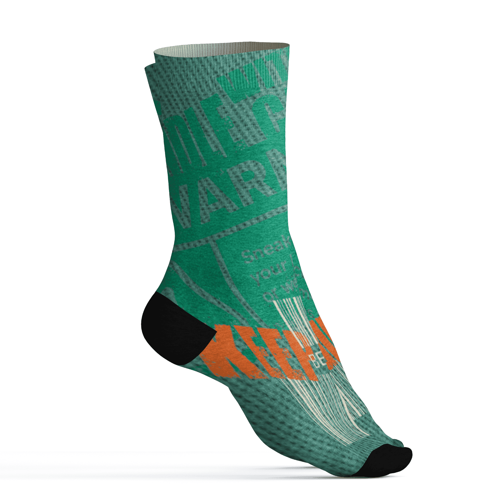 Nina CN Abney 3s Socks Match Sneaker Addict 3D All-Over Print Warning - NastyJamz