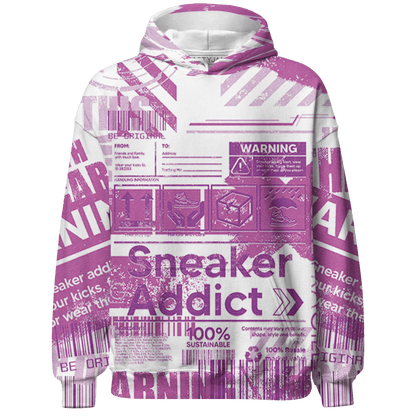 GS Hyper Violet 4s Hoodie Match Sneaker Addict 3D All-Over Print Warning - NastyJamz