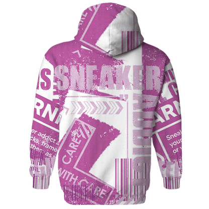 GS Hyper Violet 4s Hoodie Match Sneaker Addict 3D All-Over Print Warning - NastyJamz