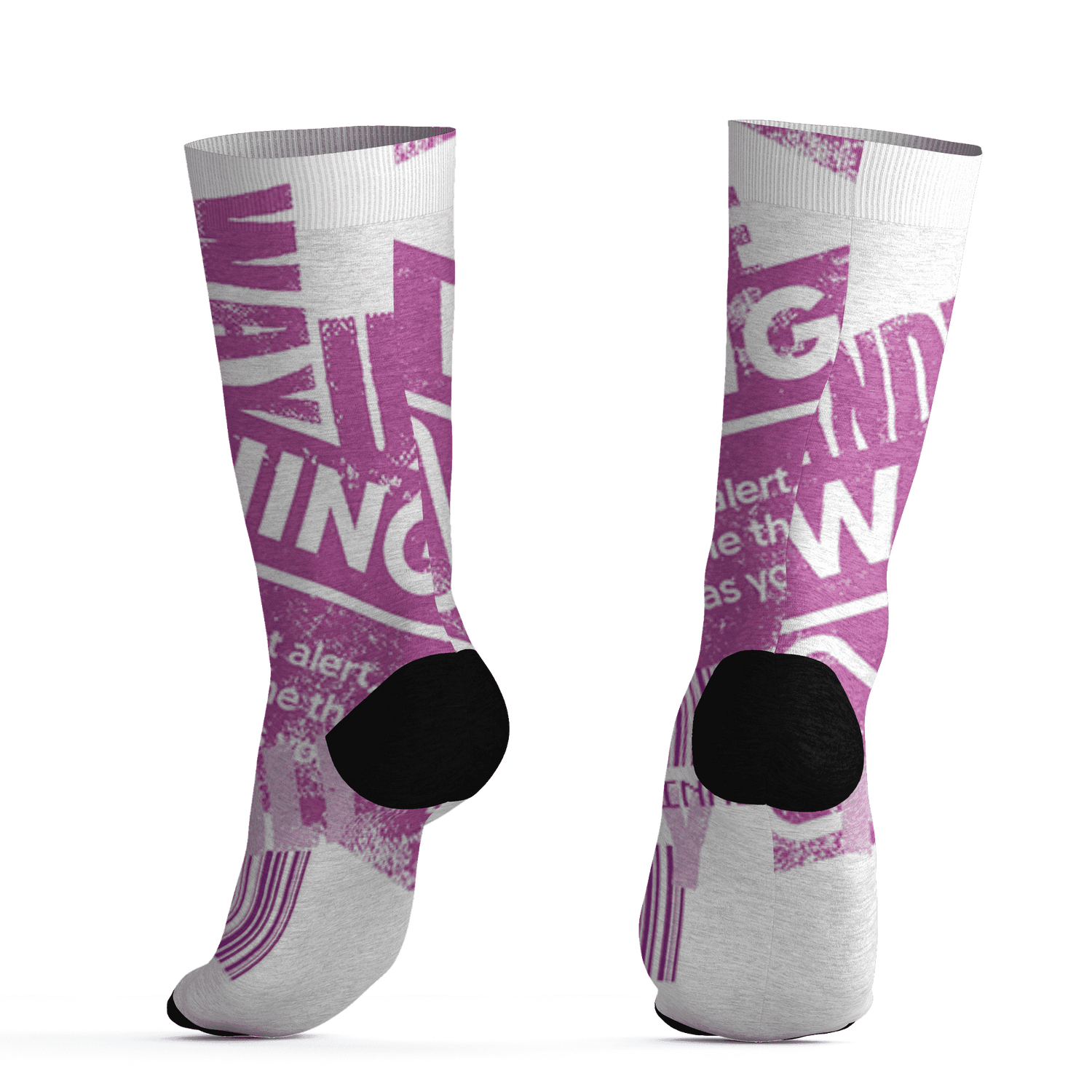 GS Hyper Violet 4s Socks Match Sneaker Addict 3D All-Over Print Warning - NastyJamz