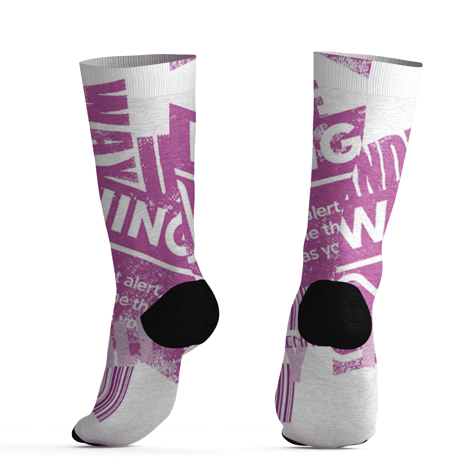 GS Hyper Violet 4s Socks Match Sneaker Addict 3D All-Over Print Warning - NastyJamz