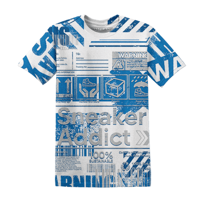 Industrial Blue 4s T Shirt Match Sneaker Addict 3D All-Over Print Warning - NastyJamz