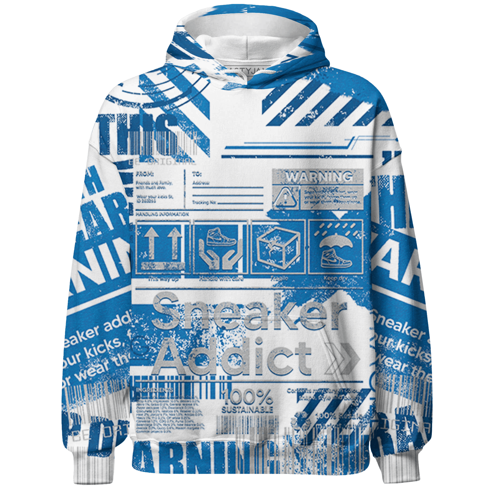 Industrial Blue 4s Sweatshirt Match Sneaker Addict 3D All-Over Print - NastyJamz