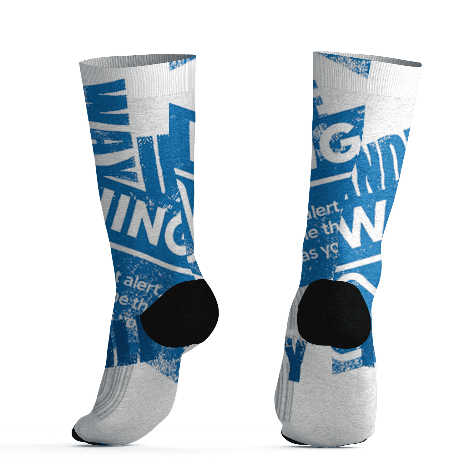 Industrial Blue 4s Socks Match Sneaker Addict 3D All-Over Print Warning - NastyJamz