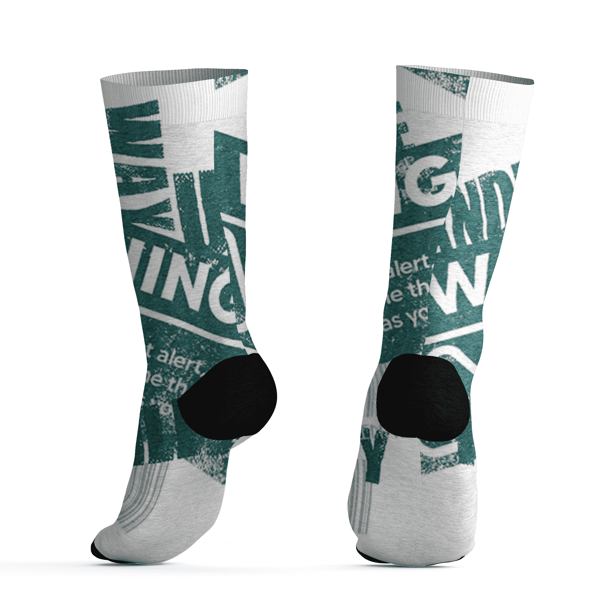 Oxidized Green 4s Socks Match Sneaker Addict 3D All-Over Print Warning - NastyJamz