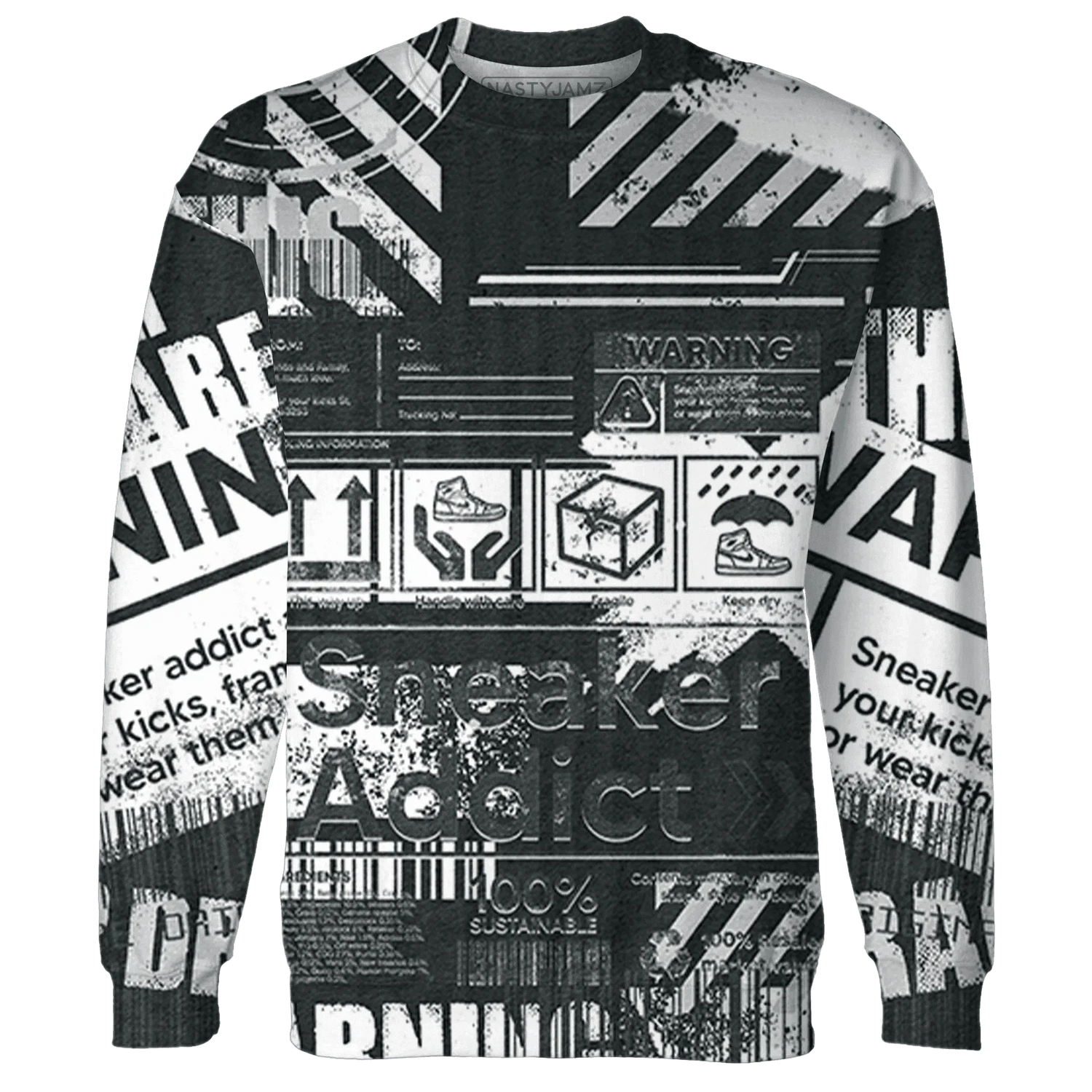 White-Thunder-4s-Sweatshirt-Match-Sneaker-Addict-3D-Warning