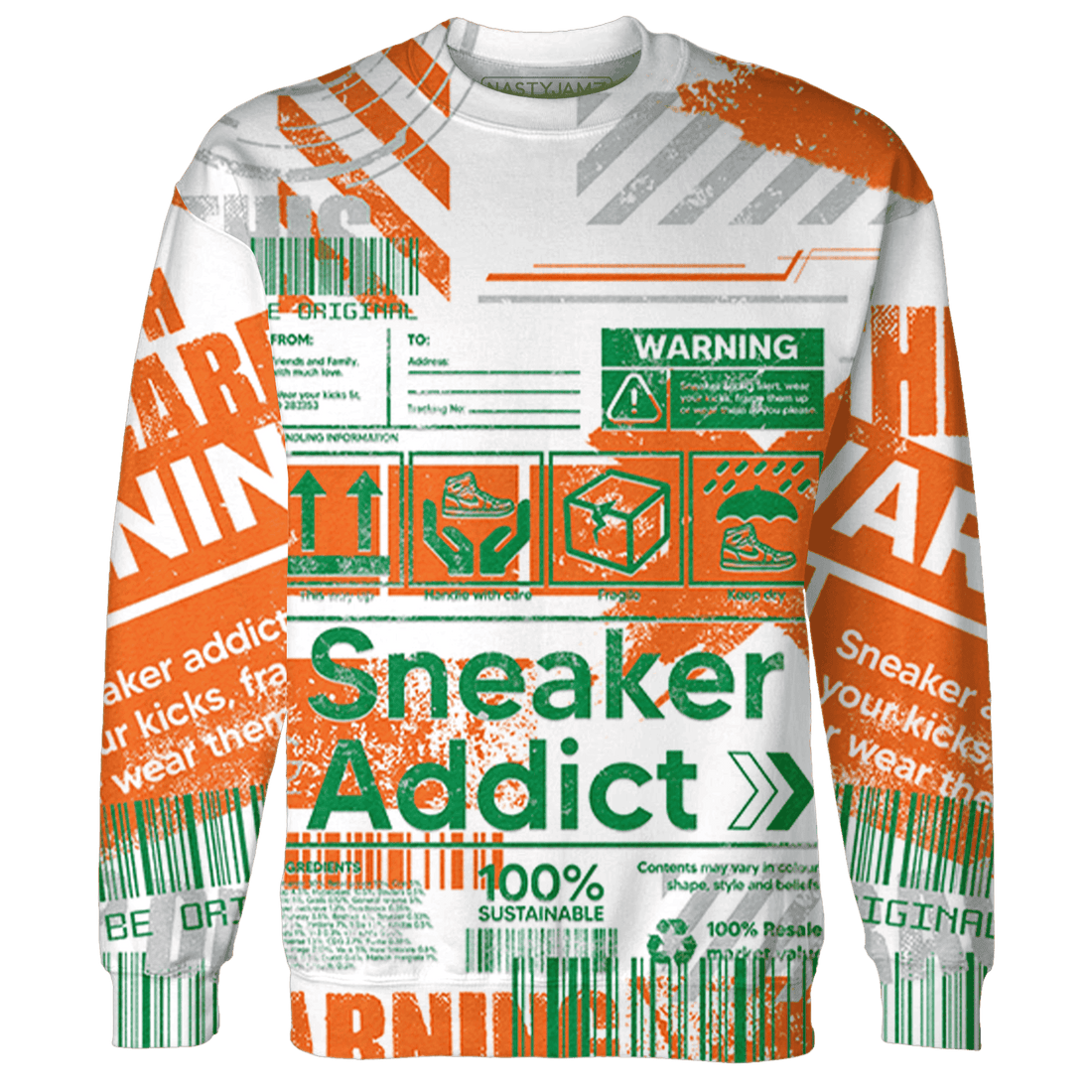 MAM Hurricanes 5s Sweatshirt Match Sneaker Addict 3D All-Over Print Warning - NastyJamz