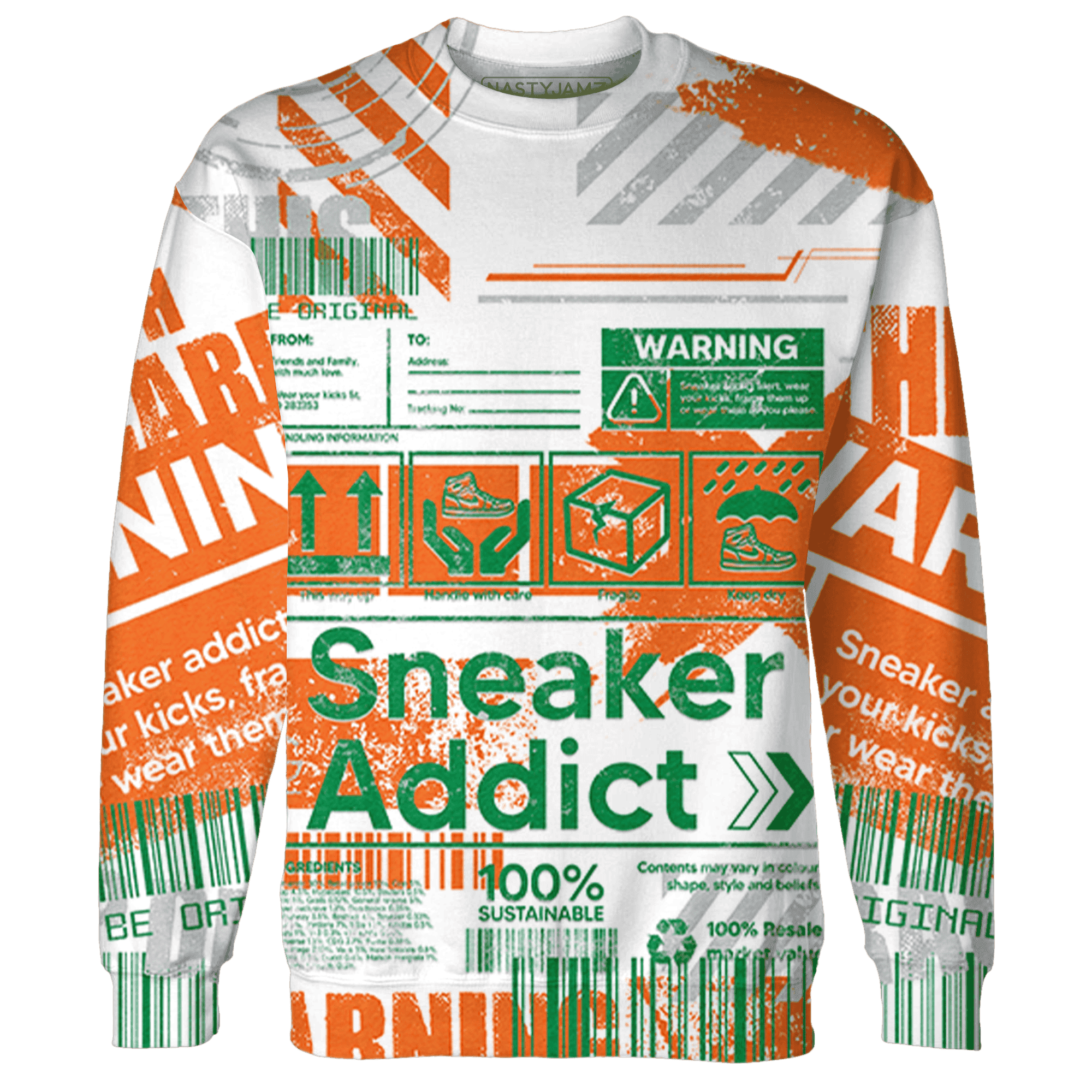 MAM Hurricanes 5s Sweatshirt Match Sneaker Addict 3D All-Over Print Warning - NastyJamz