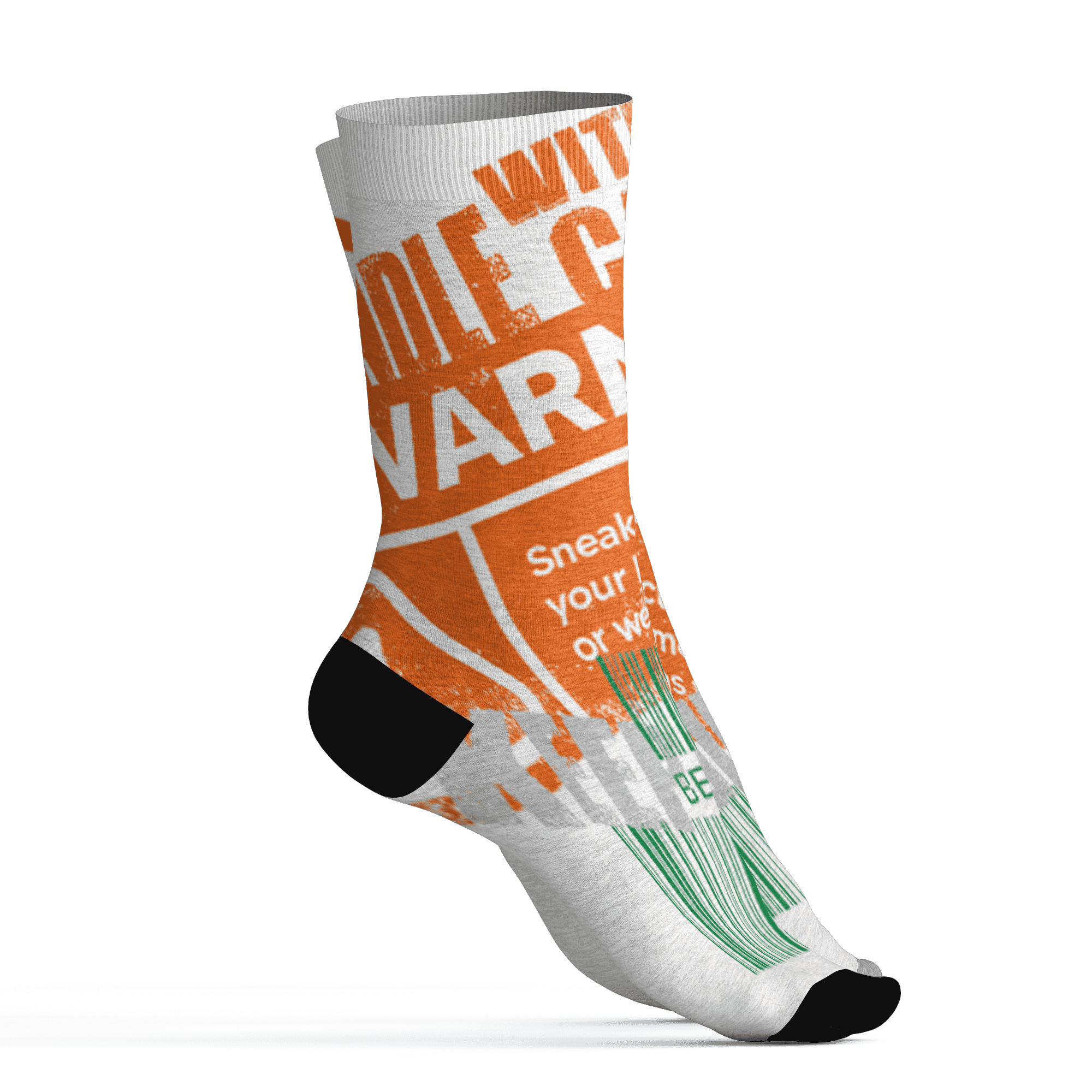 AJ 5 MAM Hurricanes Socks Match Sneaker Addict 3D All-Over Print Warning - NastyJamz