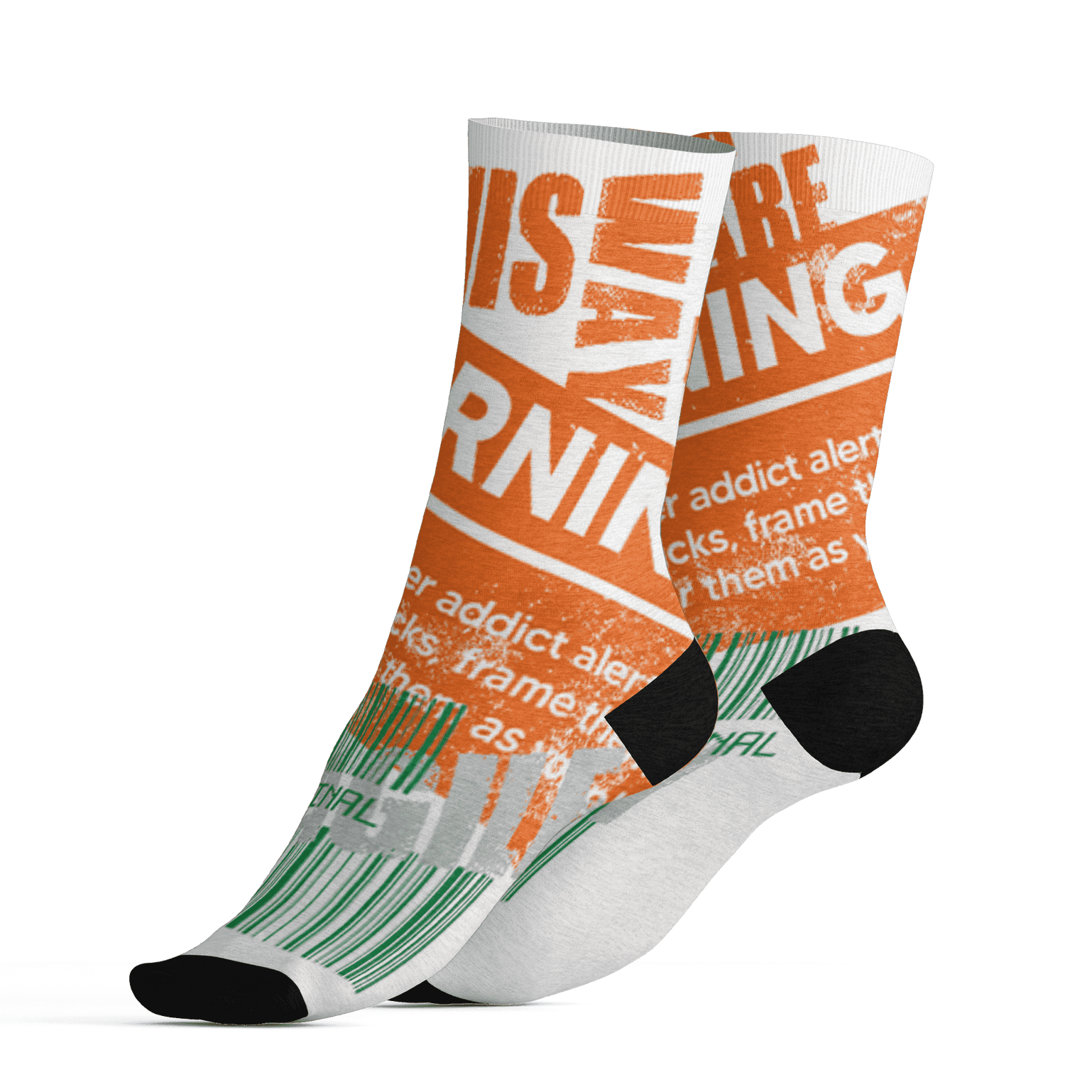 AJ 5 MAM Hurricanes Socks Match Sneaker Addict 3D All-Over Print Warning - NastyJamz