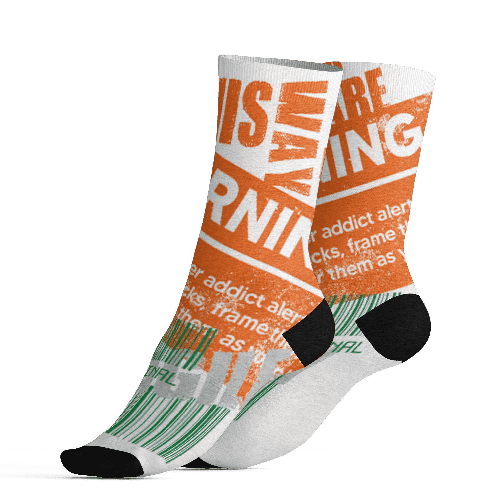 AJ 5 MAM Hurricanes Socks Match Sneaker Addict 3D All-Over Print Warning - NastyJamz