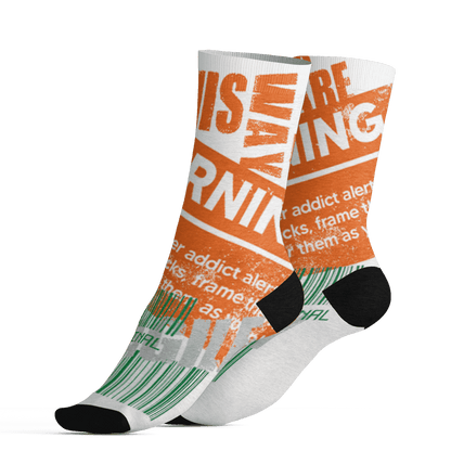 AJ 5 MAM Hurricanes Socks Match Sneaker Addict 3D All-Over Print Warning - NastyJamz