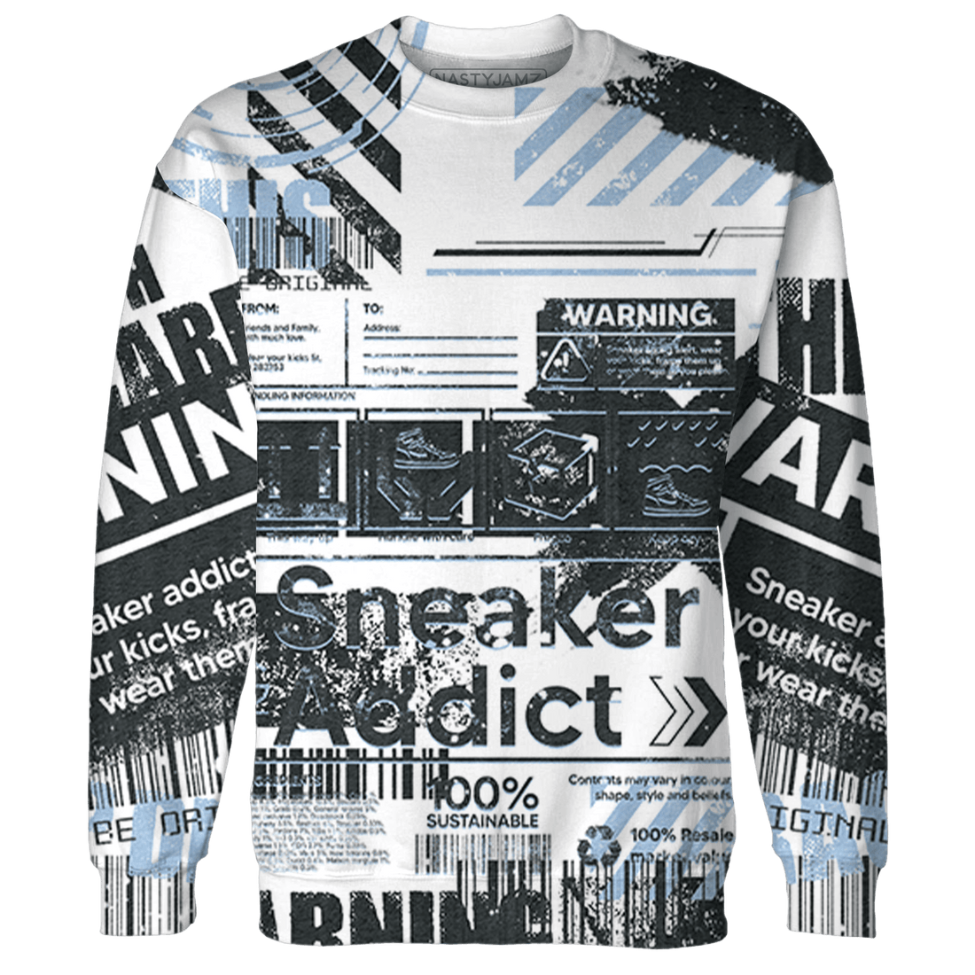 Reverse Oreo 6s Sweatshirt Match Sneaker Addict 3D All-Over Print Warning - NastyJamz